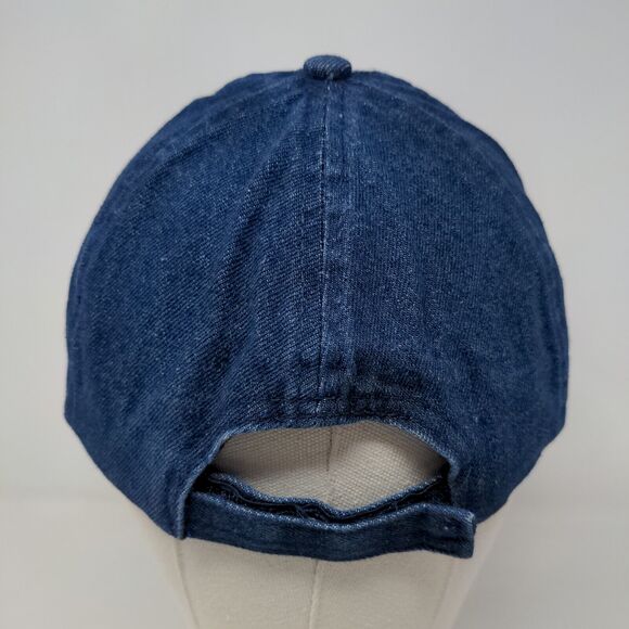 K Accessories Men's Strapback Hat Blue Size OSFM Denim Blank - Picture 5 of 7